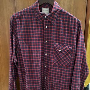 Billy Reid checkered button up flannel